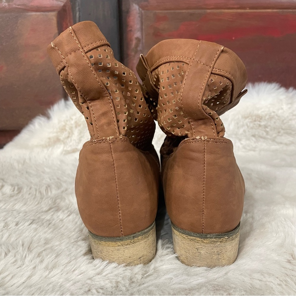 booties womens ankle boots leather 7.5